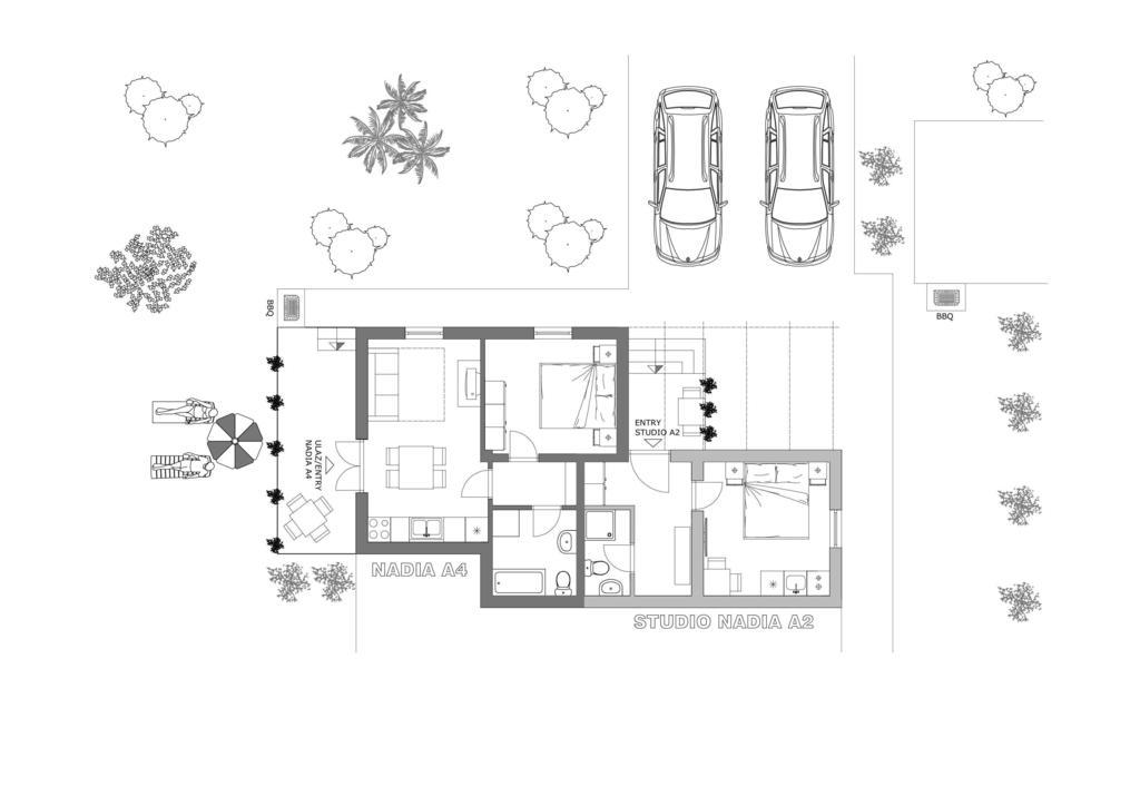 Studio And Apartment Nadia With Garden ポレッチ 部屋 写真